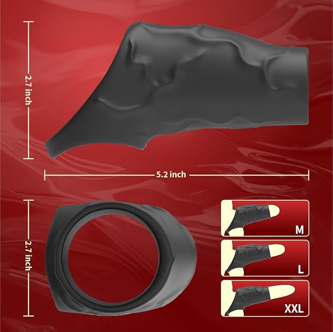 Vibrating Penis Sleeve Penis Ring, Cock Ring Male Sex Toys for Men, 10 Vibration Modes Penis Stimulation Female G-Spot Vibrator, Adult Toys for Men Couples