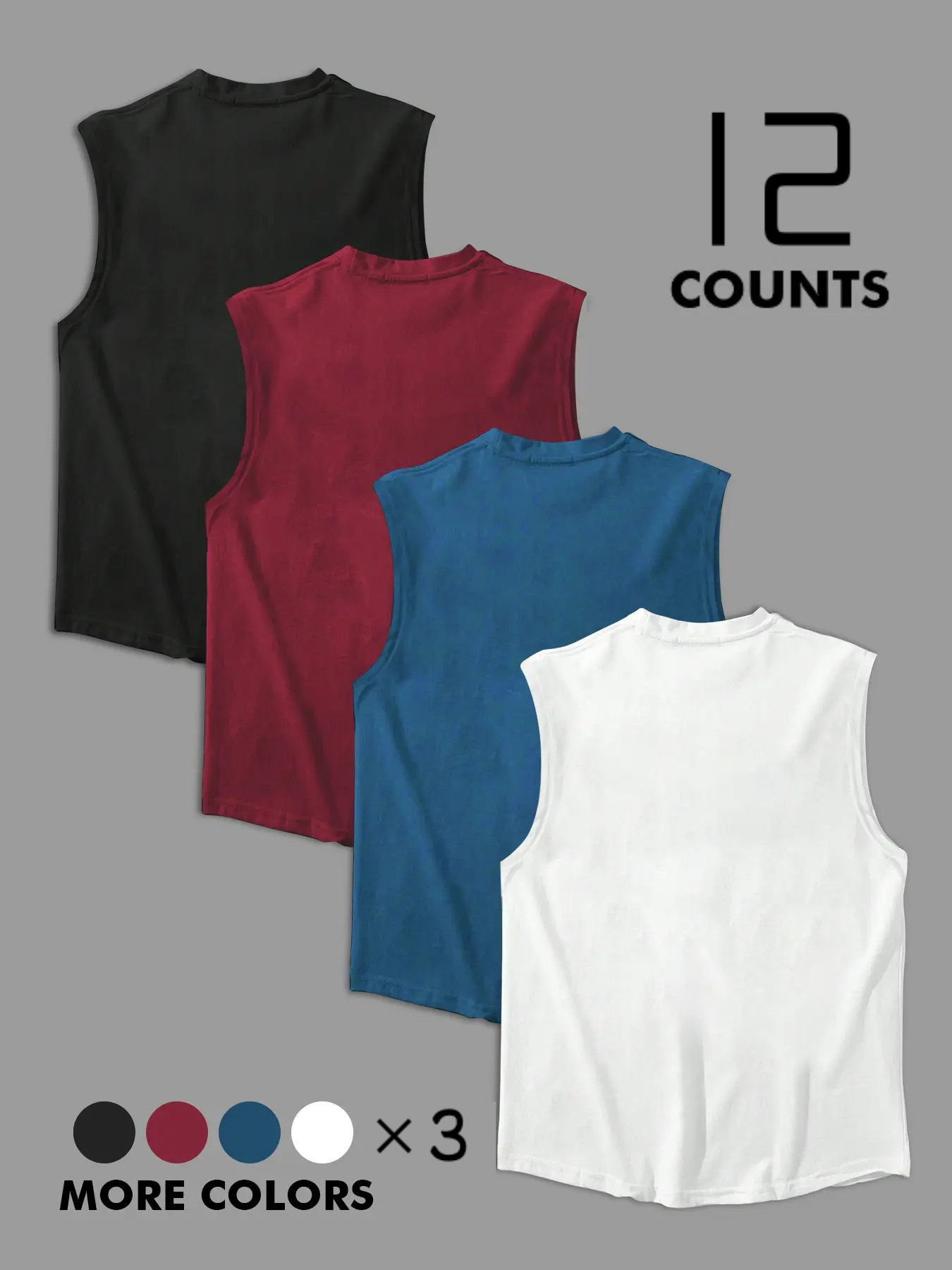 Men's Tropical Landscape Print Tank Top, Regular Fit Casual Sporty Sleeveless Top for Summer, Men's Top