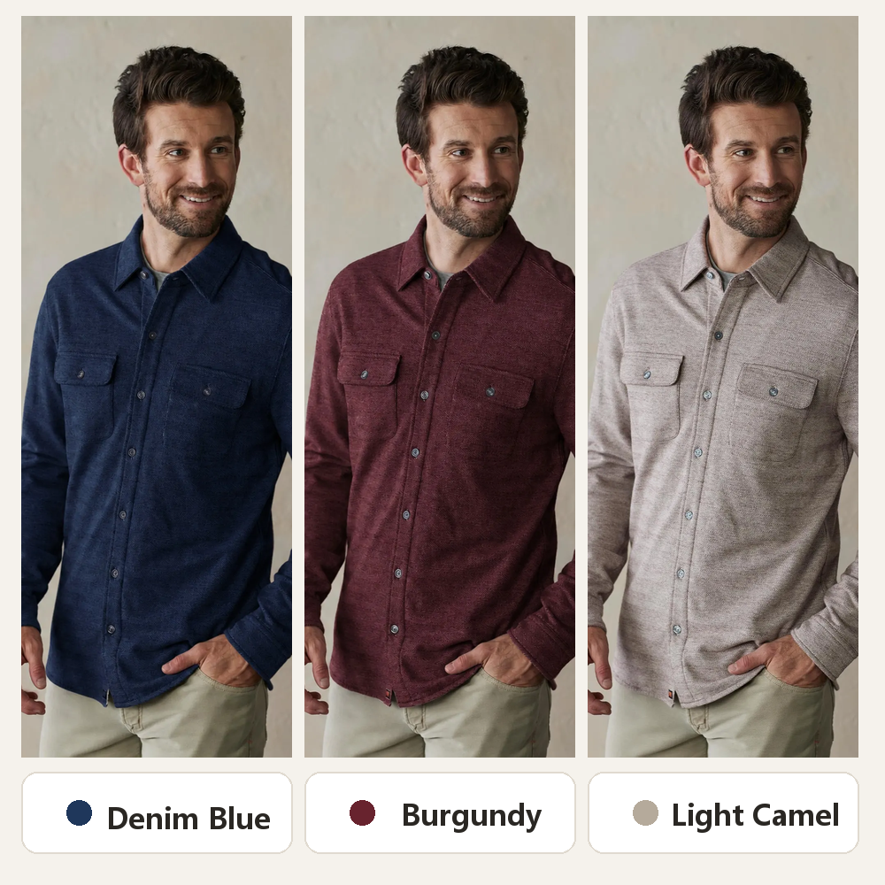 Men's Textured Knit Shirt Multi-Color Set