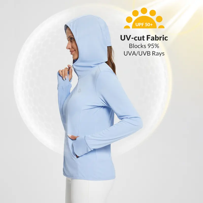 Aurora Base Women's UPF 50+ Lightweight Sun Protection Hoodie media image 9