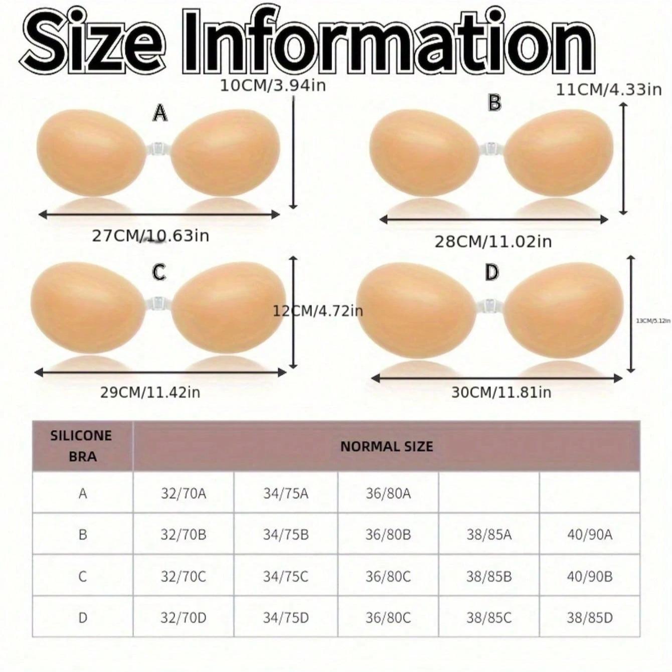 Invisible Silicone Bra, Sticky Push-Up Bra (Upgraded Version: Stronger Stickiness), Women's Bra Cover, Push-Up Invisible Bra Suitable For Women's Bras And Bra Accessories, Supportive Bra