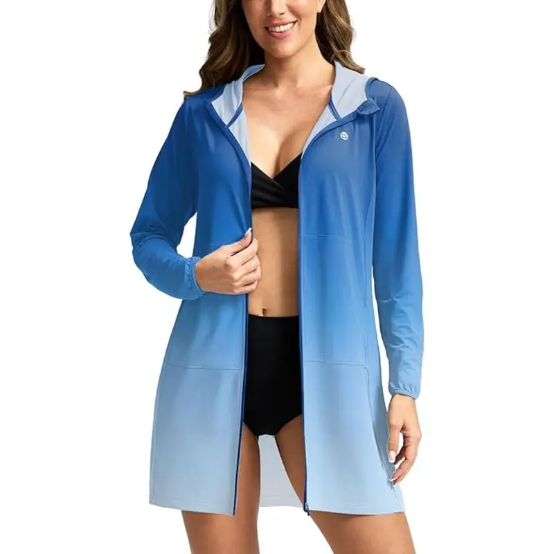 Aurora Base Women's UPF 50+ Swim Cover-Up Hoodie Jacket media image 15