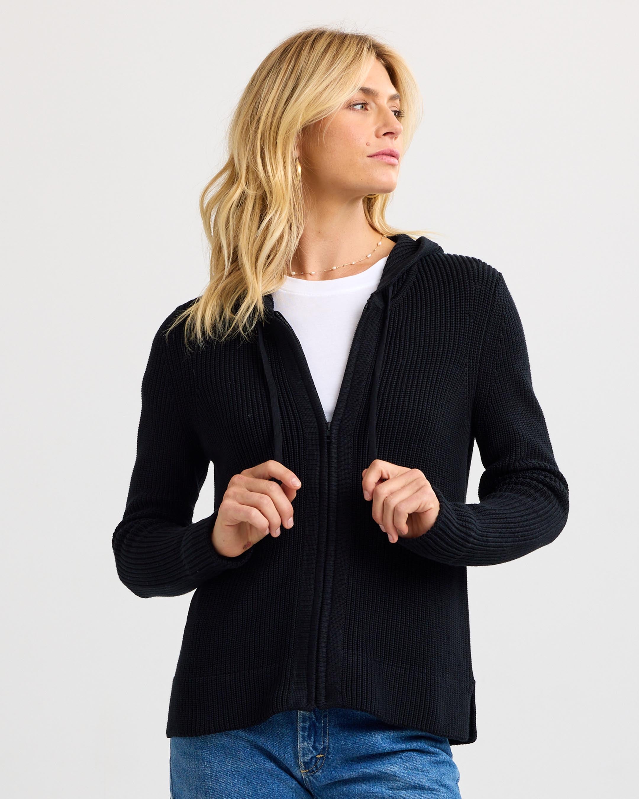 Women's Cotton Fisherman Zip Hoodie product image 35