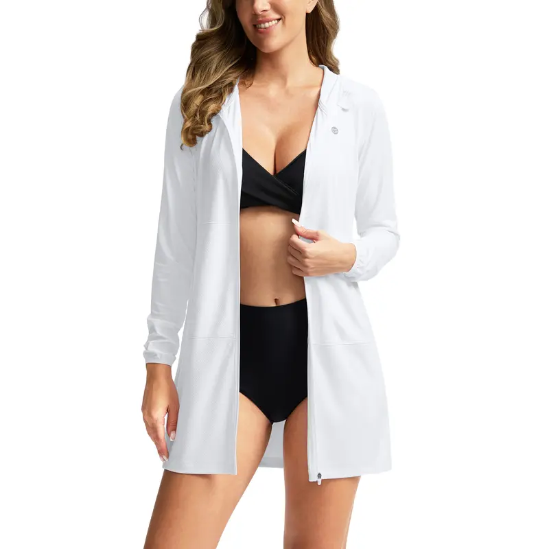 Aurora Base Women's UPF 50+ Swim Cover-Up Hoodie Jacket media image 13