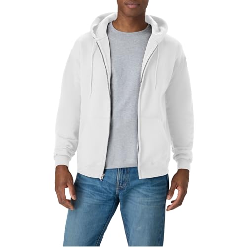 Men's Zip Hoodie White