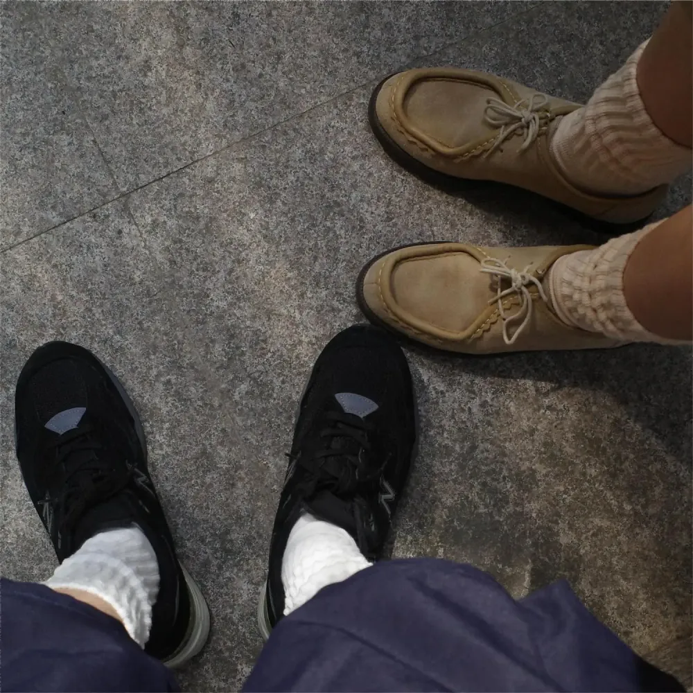 4 Pairs Natural 98% Cotton Crew Socks