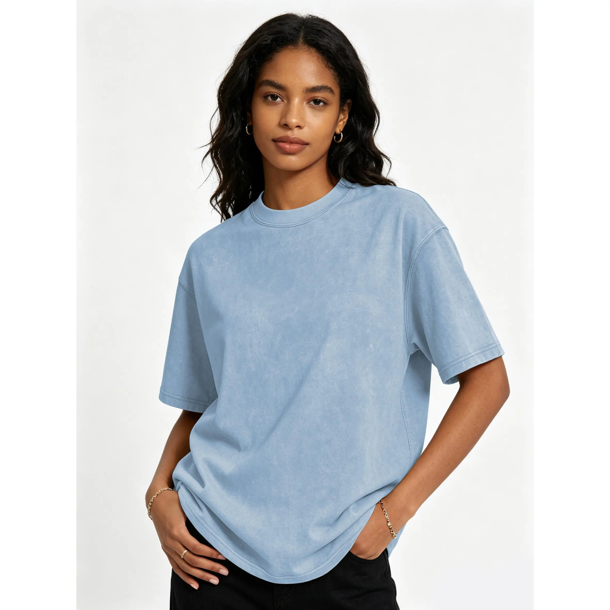 Women's cotton acid wash t-shirt product image 9
