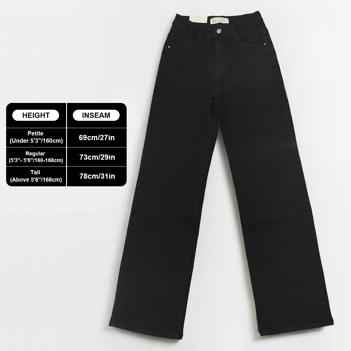 Aurora Base Women's High-Waist Stretch Wide-Leg Jeans - Petite, Regular & Tall media image 10