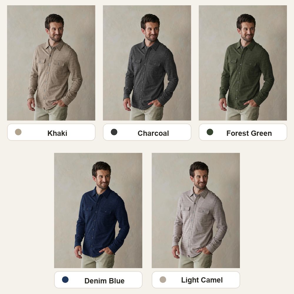 Men's Textured Knit Shirt Multi-Color Set