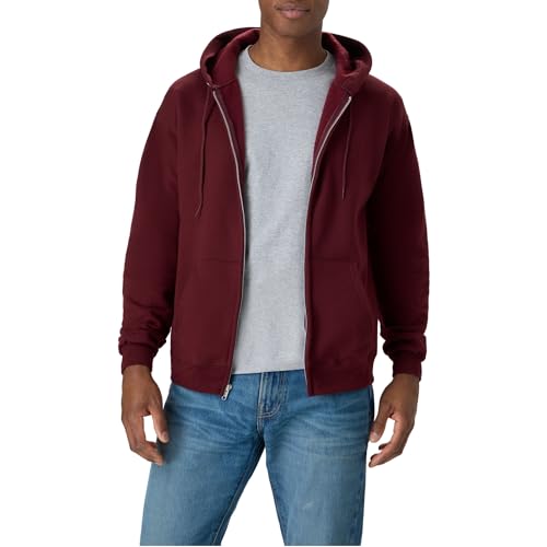 Men's Zip Hoodie Maroon
