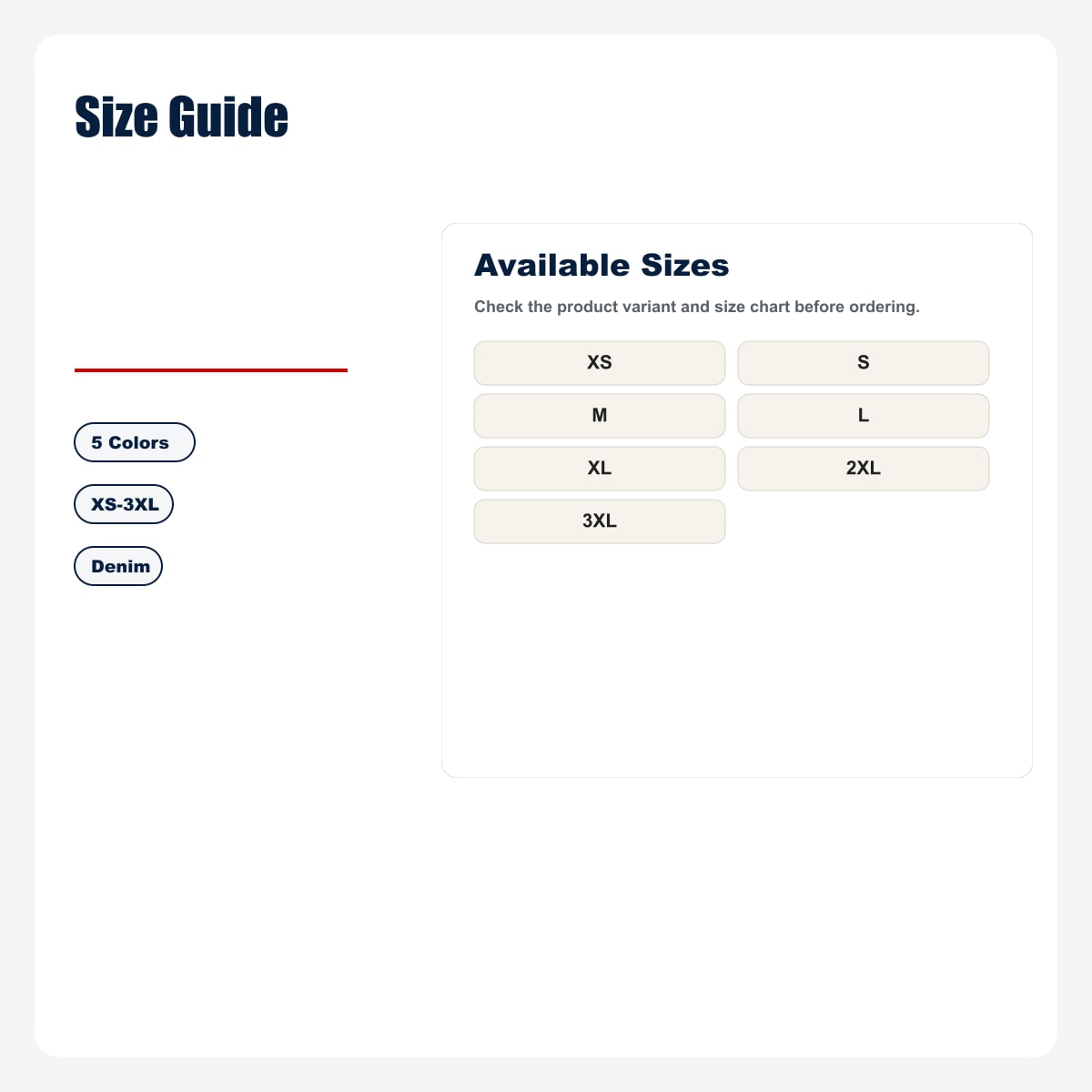 Striped Button-Down Shirts - Size Guide