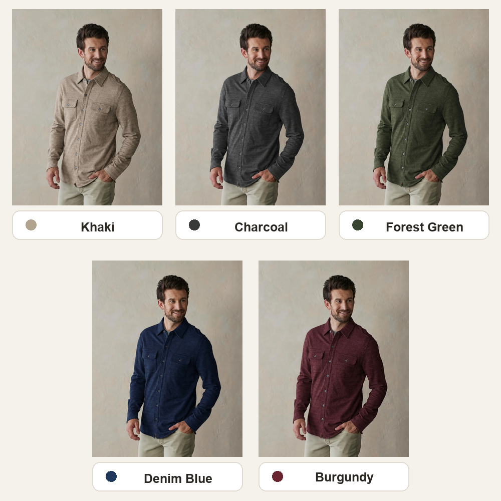 Men's Textured Knit Shirt Multi-Color Set