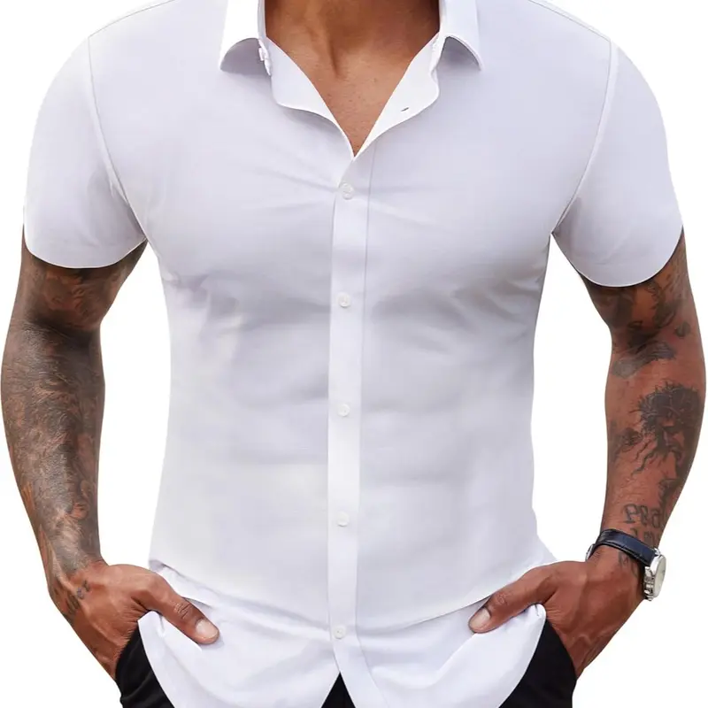 Men's Body Sculpting Stretch Short Sleeve Shirt product image 10