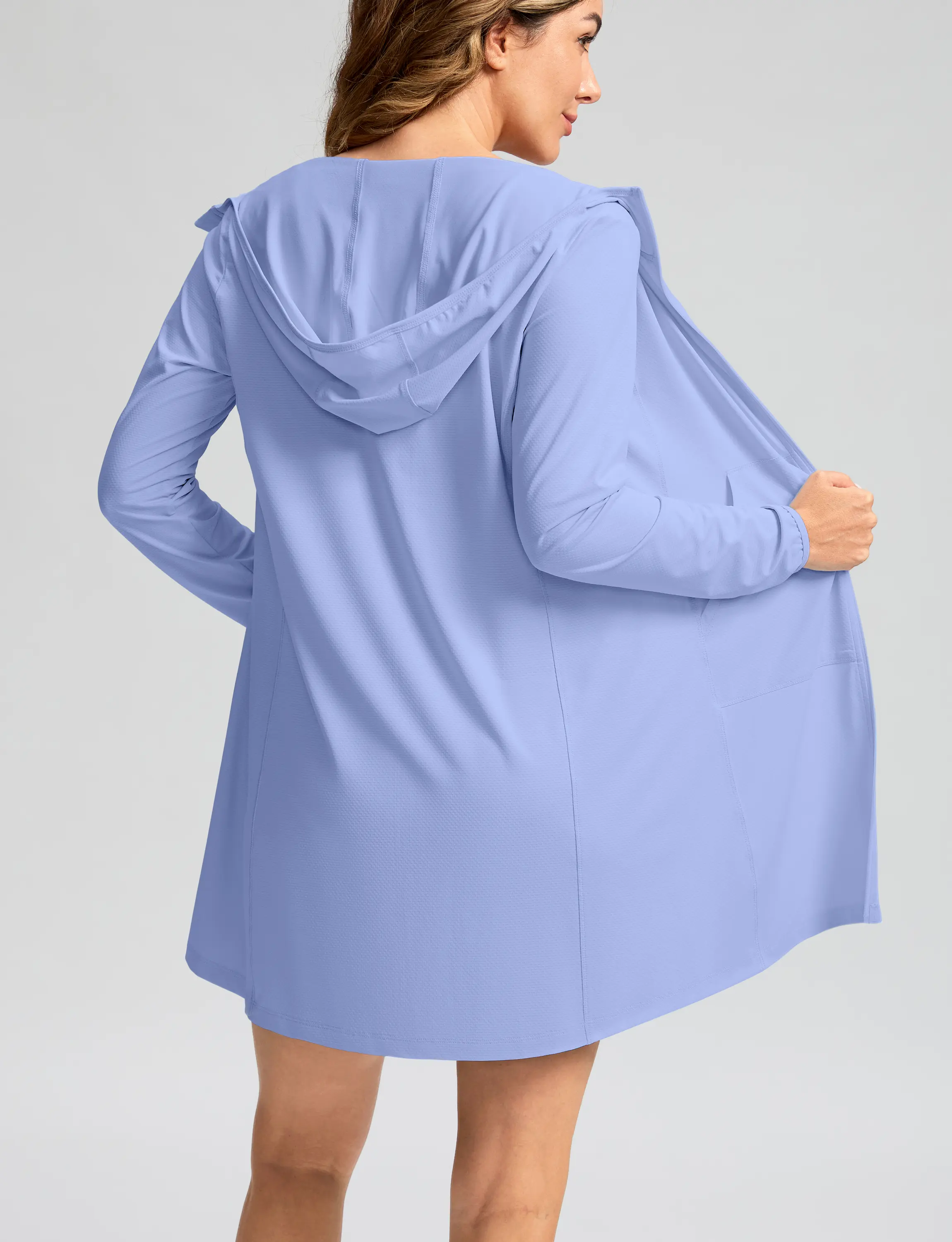 Aurora Base Women's UPF 50+ Swim Cover-Up Hoodie Jacket media image 3