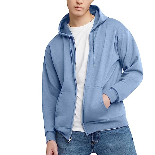 Men's Zip Hoodie Light Blue
