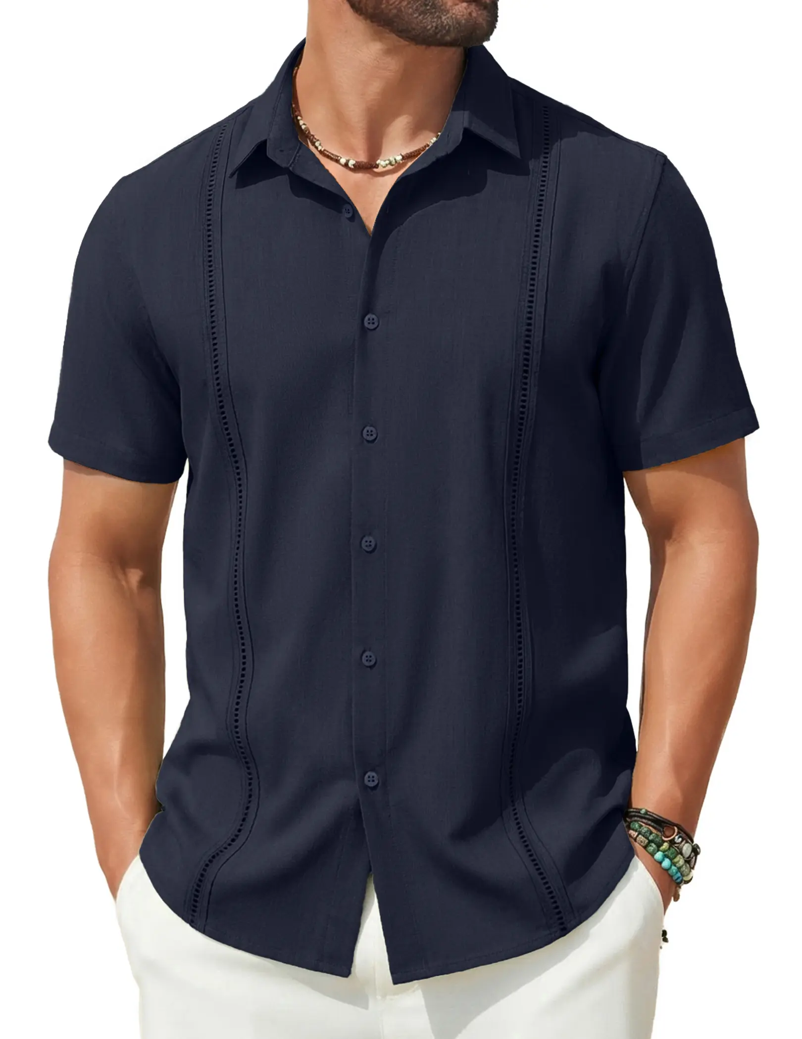 Men's Cuban Guayabera Short Sleeve Shirt product image 1