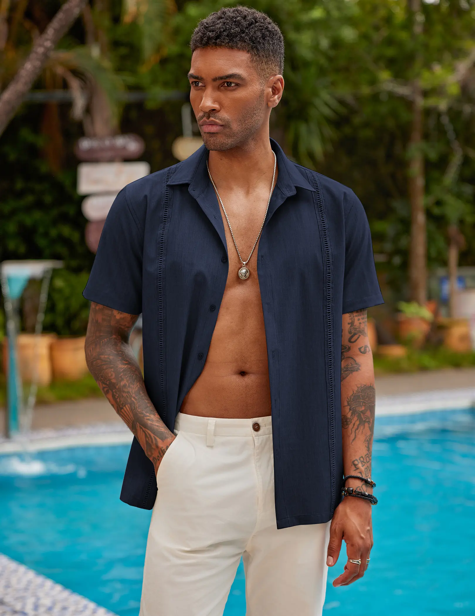Men's Cuban Guayabera Short Sleeve Shirt product image 5