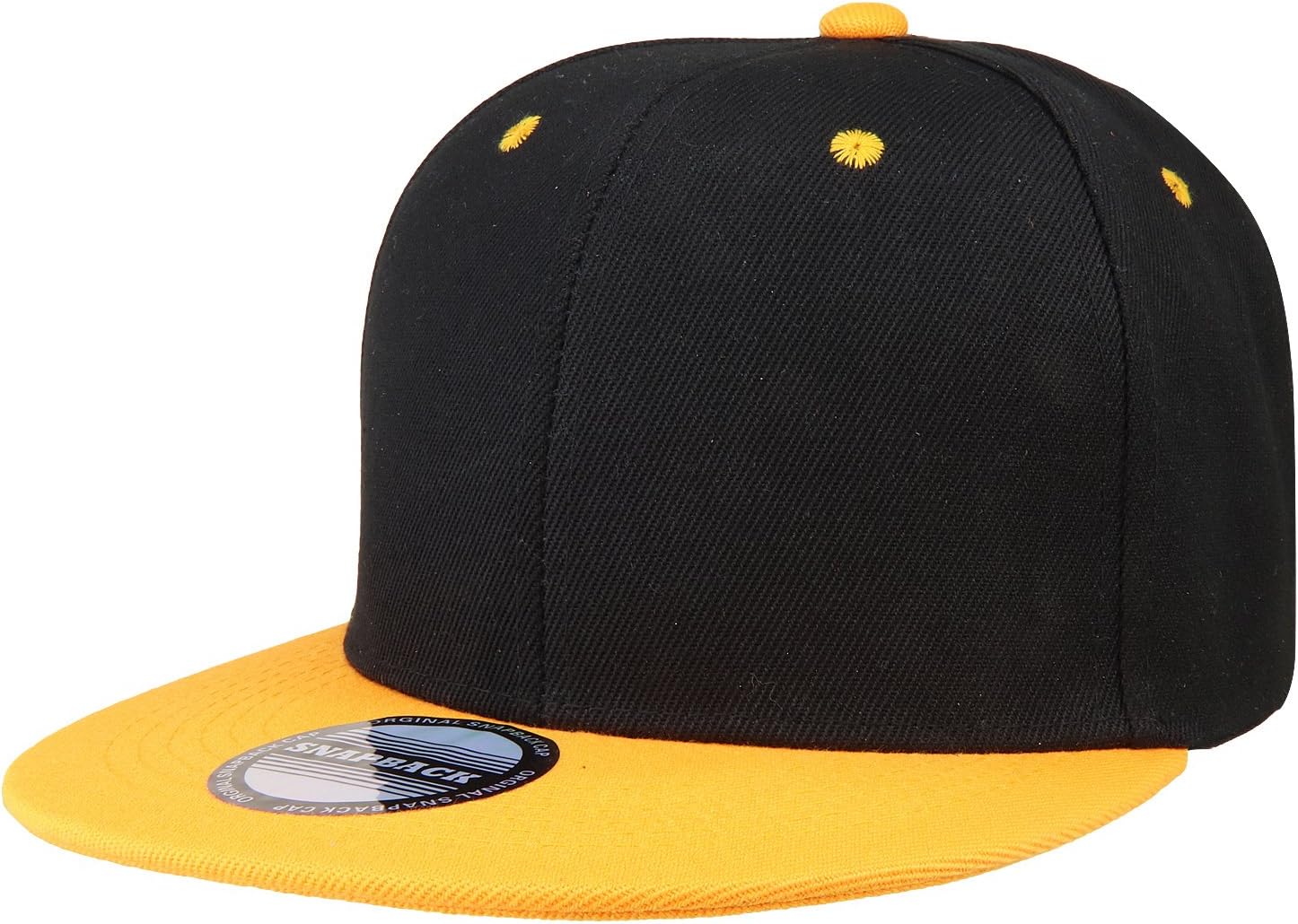 Aurora Base Classic Adjustable Snapback Hat Black/Gold