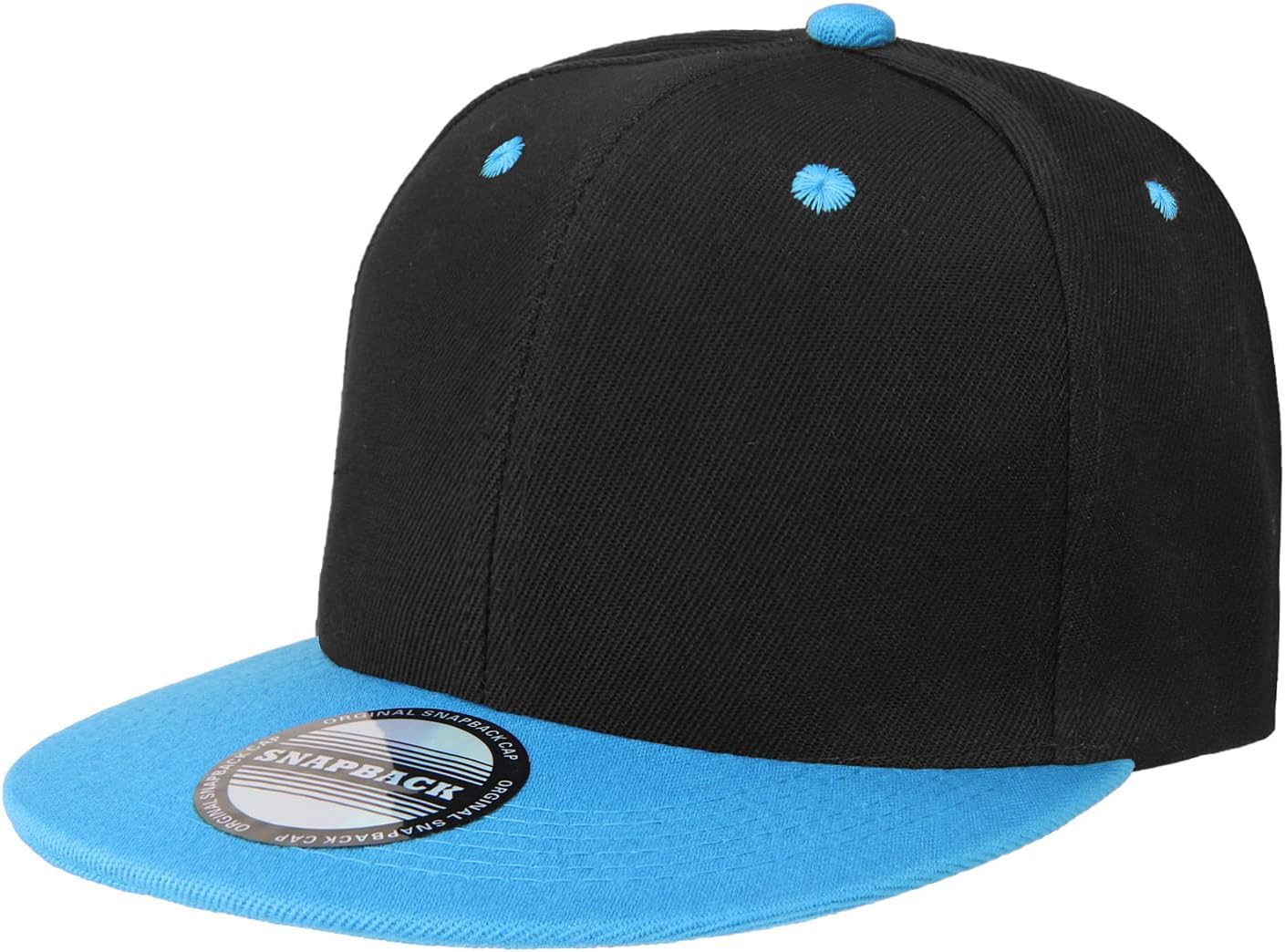 Aurora Base Classic Adjustable Snapback Hat Black/Turquoise