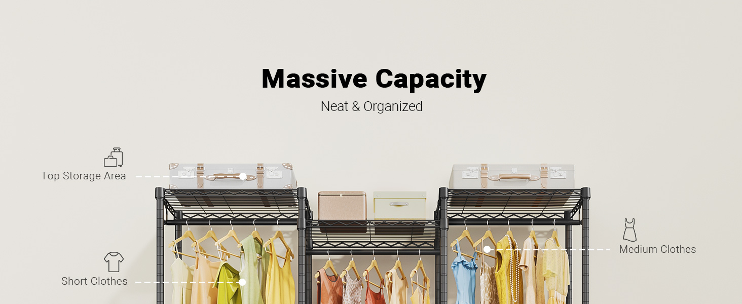 Heavy Duty Clothes Rack for Hanging Clothes