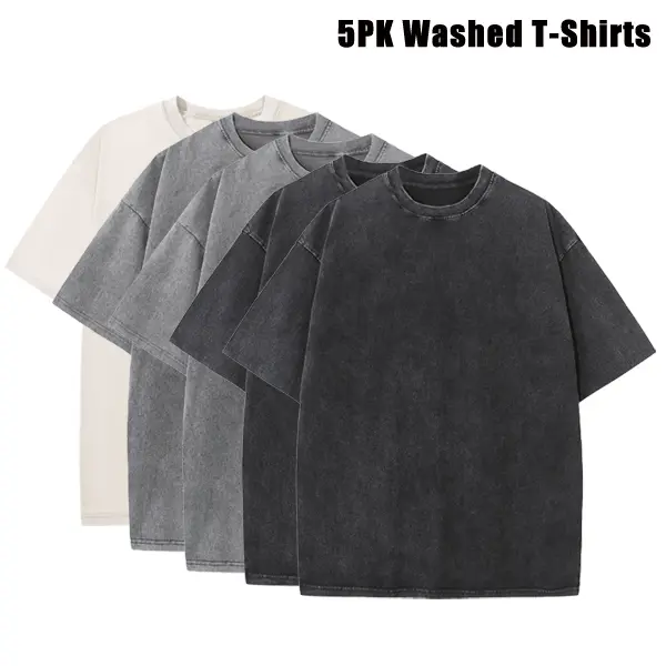 Men's Heavyweight Acid Wash Fitness T-Shirts product image 5