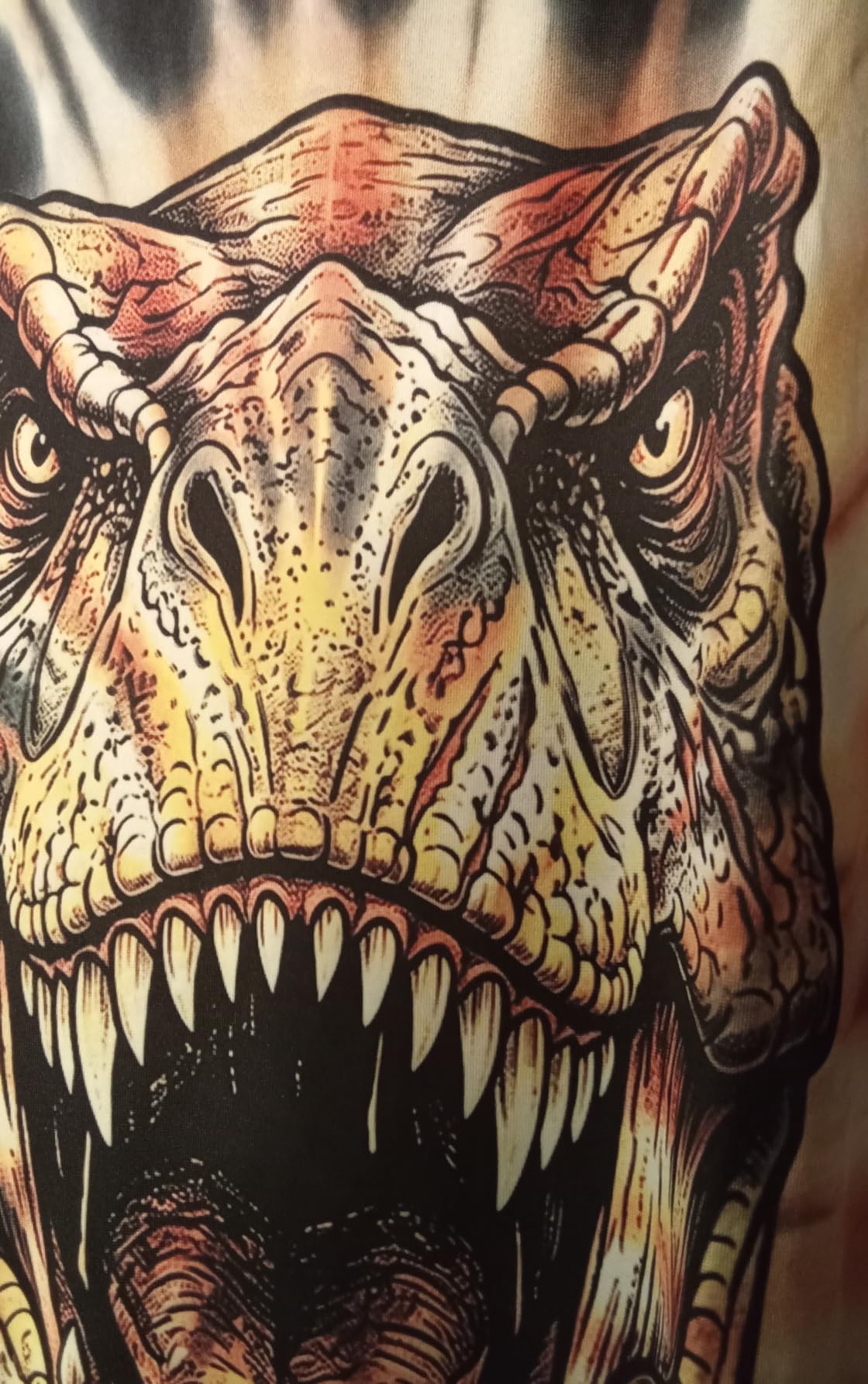 Men's Tie Dye Animal Graphic T-Shirt, Crew Neck Short Sleeve Summer Casual Tee detail image 4