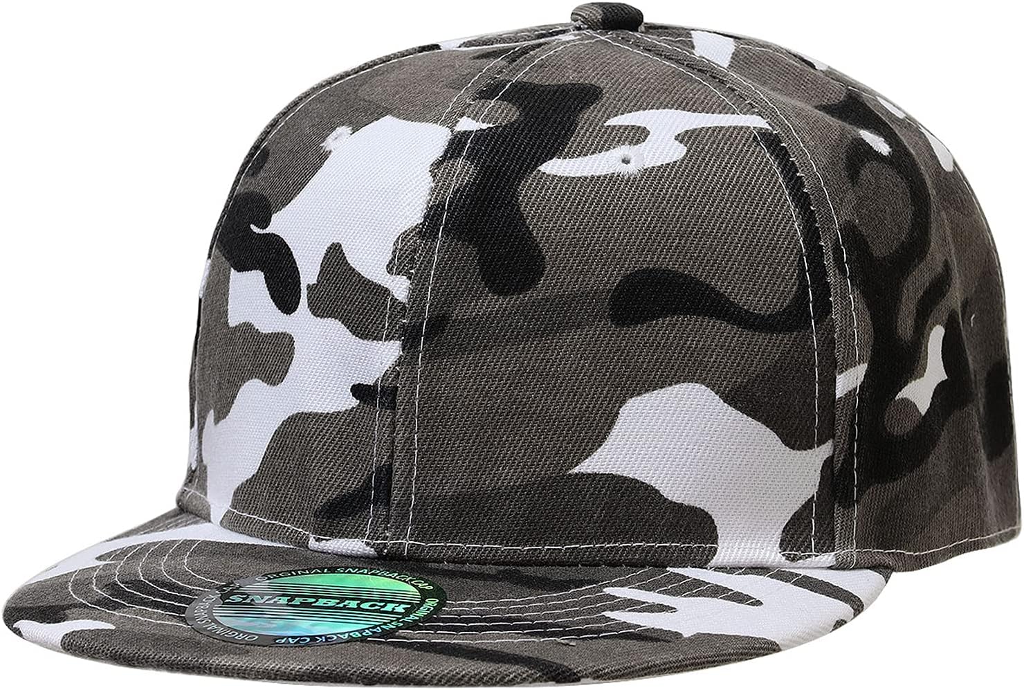 Aurora Base Classic Adjustable Snapback Hat Grey Camouflage