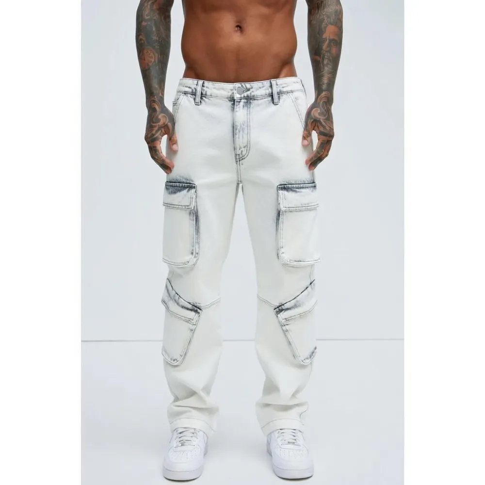 Men's Straight Cargo Jeans