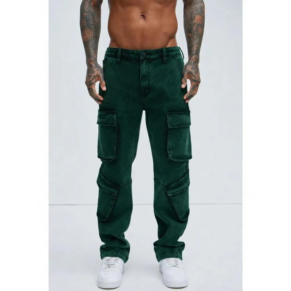 Men's Straight Cargo Jeans