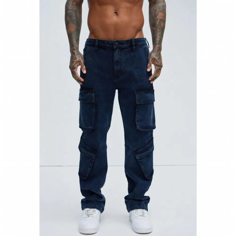 Men's Straight Cargo Jeans
