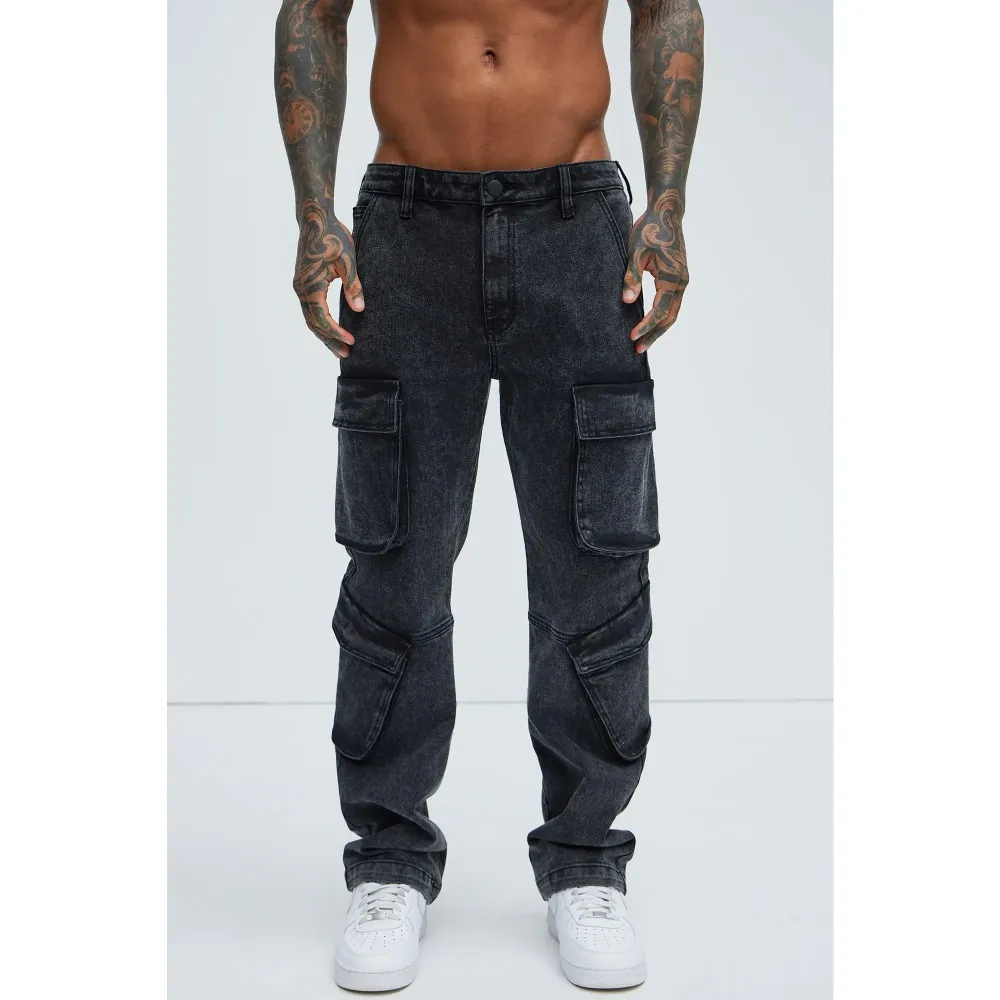 Men's Straight Cargo Jeans