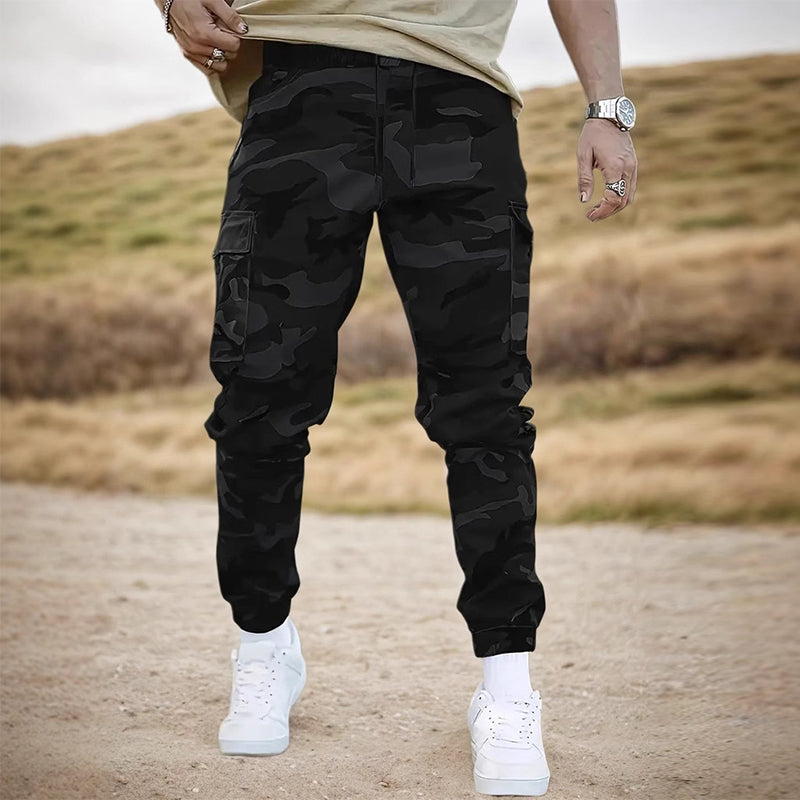 Aurora Base Casual Camo Work Pants in Black
