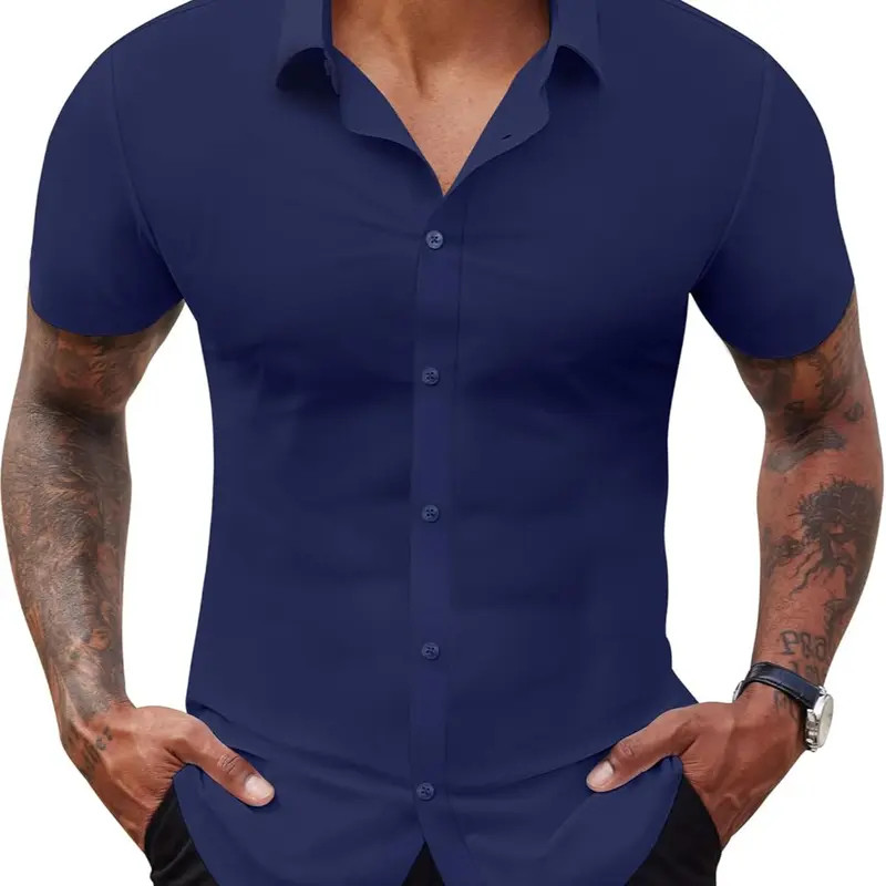 Men's Body Sculpting Stretch Short Sleeve Shirt product image 11