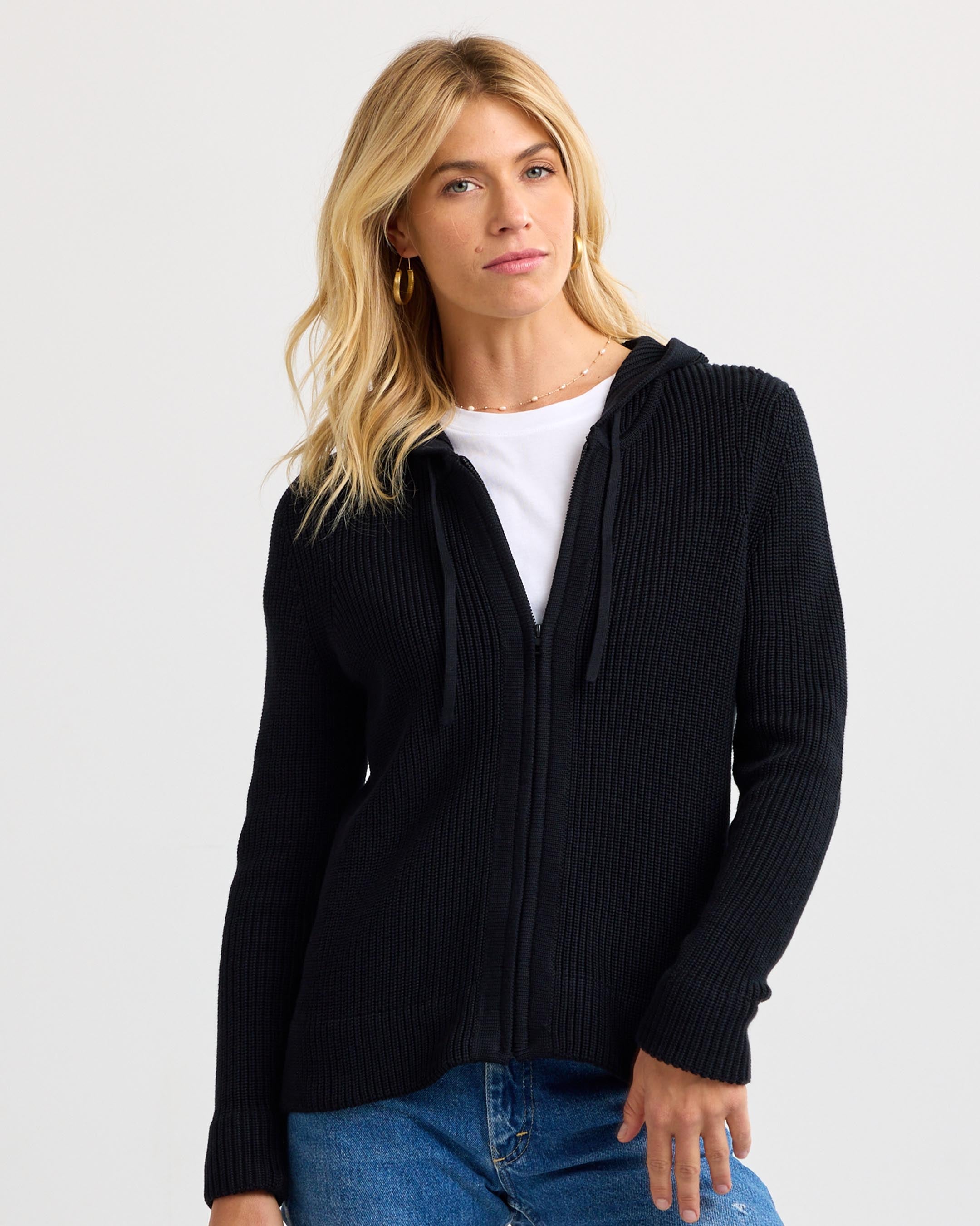 Women's Cotton Fisherman Zip Hoodie product image 37
