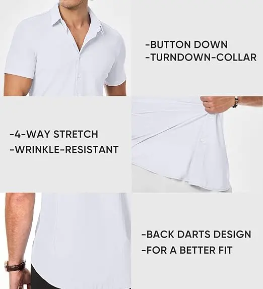 Men's Body Sculpting Stretch Short Sleeve Shirt product image 6