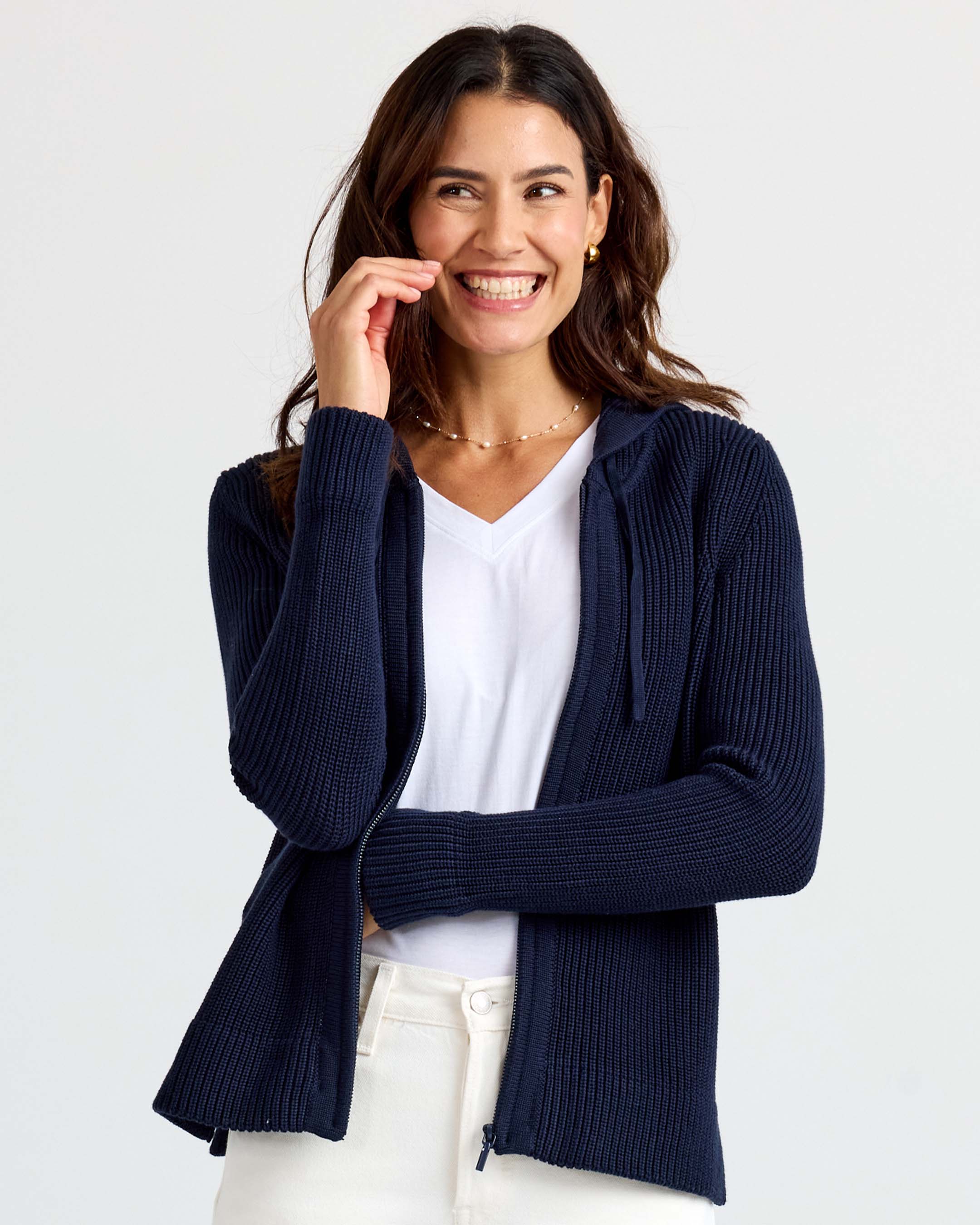 Women's Cotton Fisherman Zip Hoodie product image 32