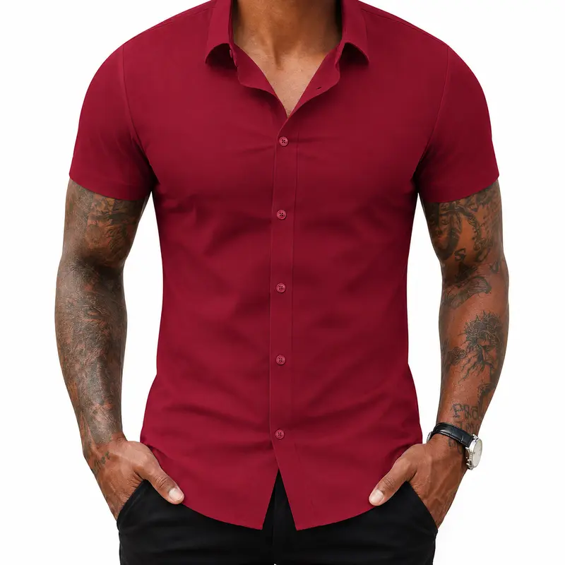 Men's Body Sculpting Stretch Short Sleeve Shirt product image 13