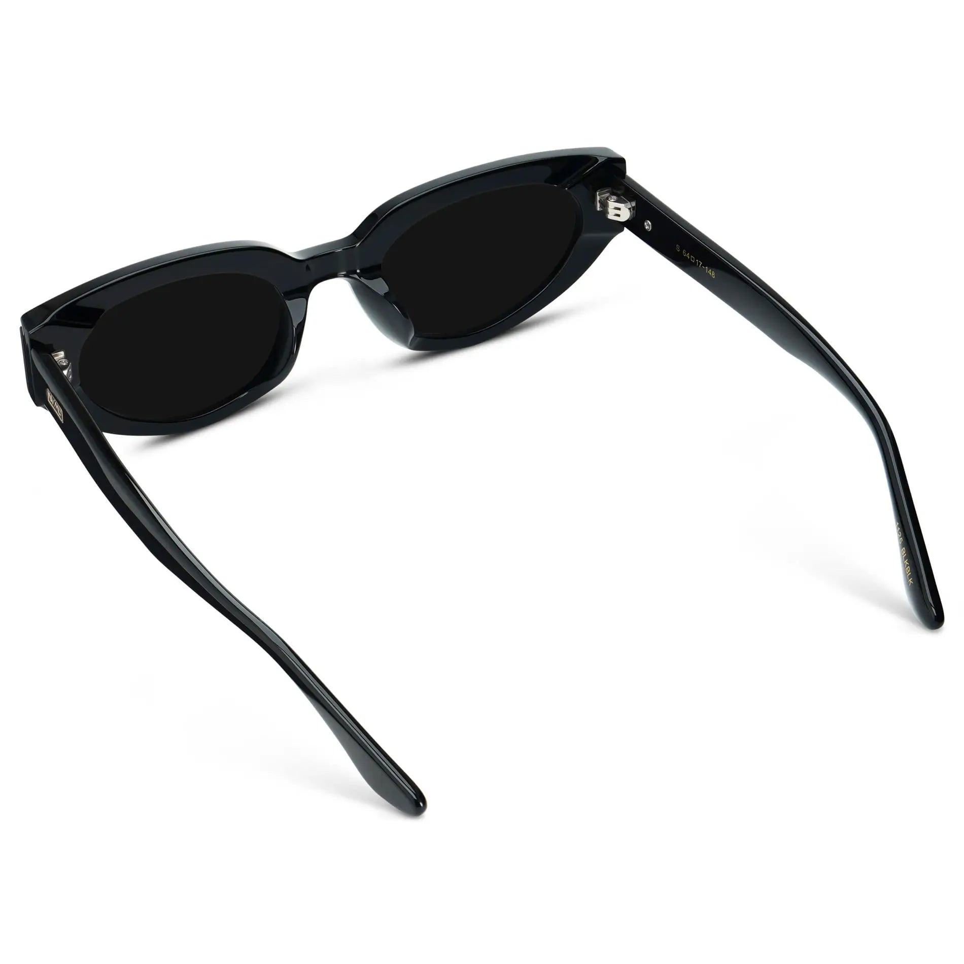Aurora Astra cat-eye sunglasses in Black with triple black lens