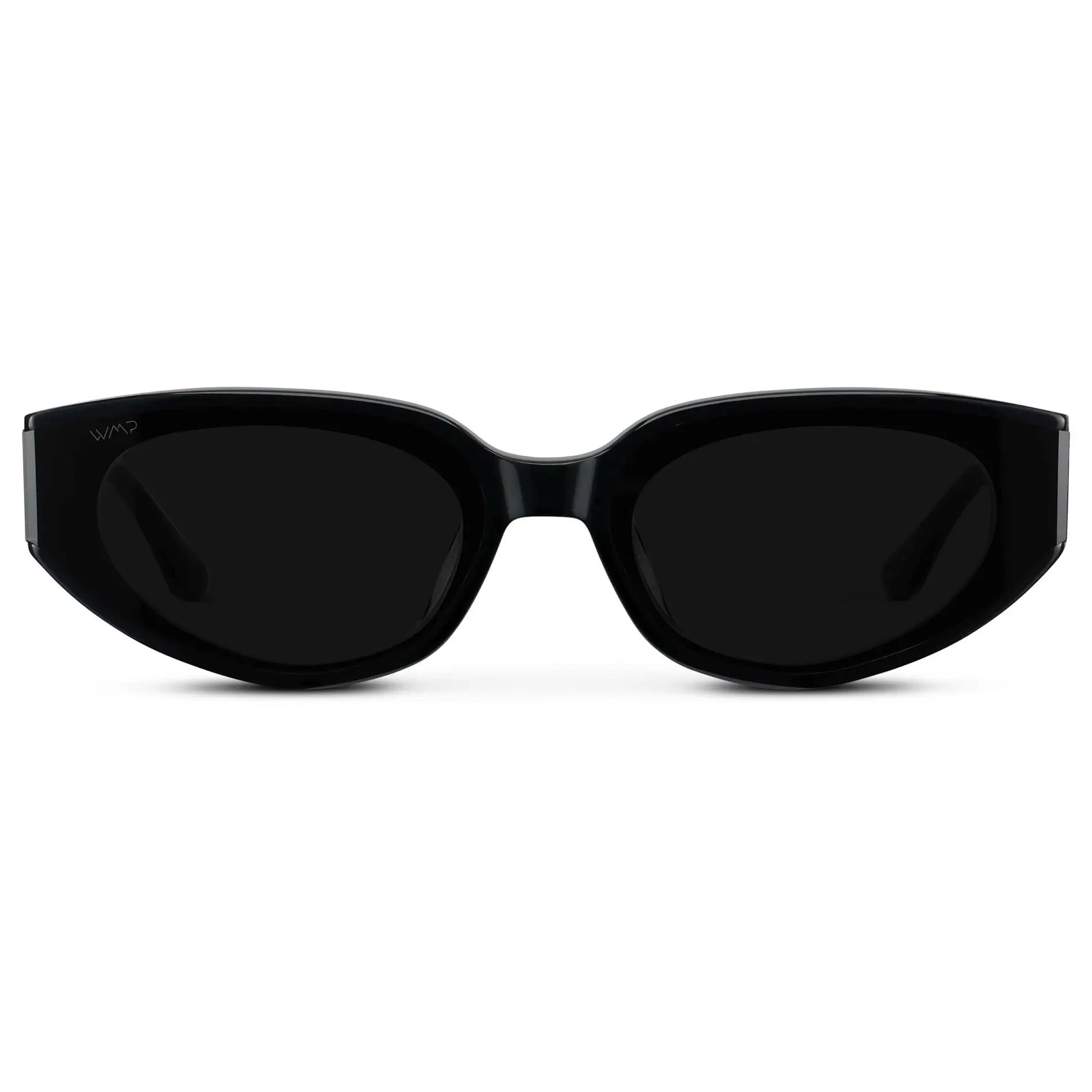 Aurora Astra cat-eye sunglasses in Black with triple black lens