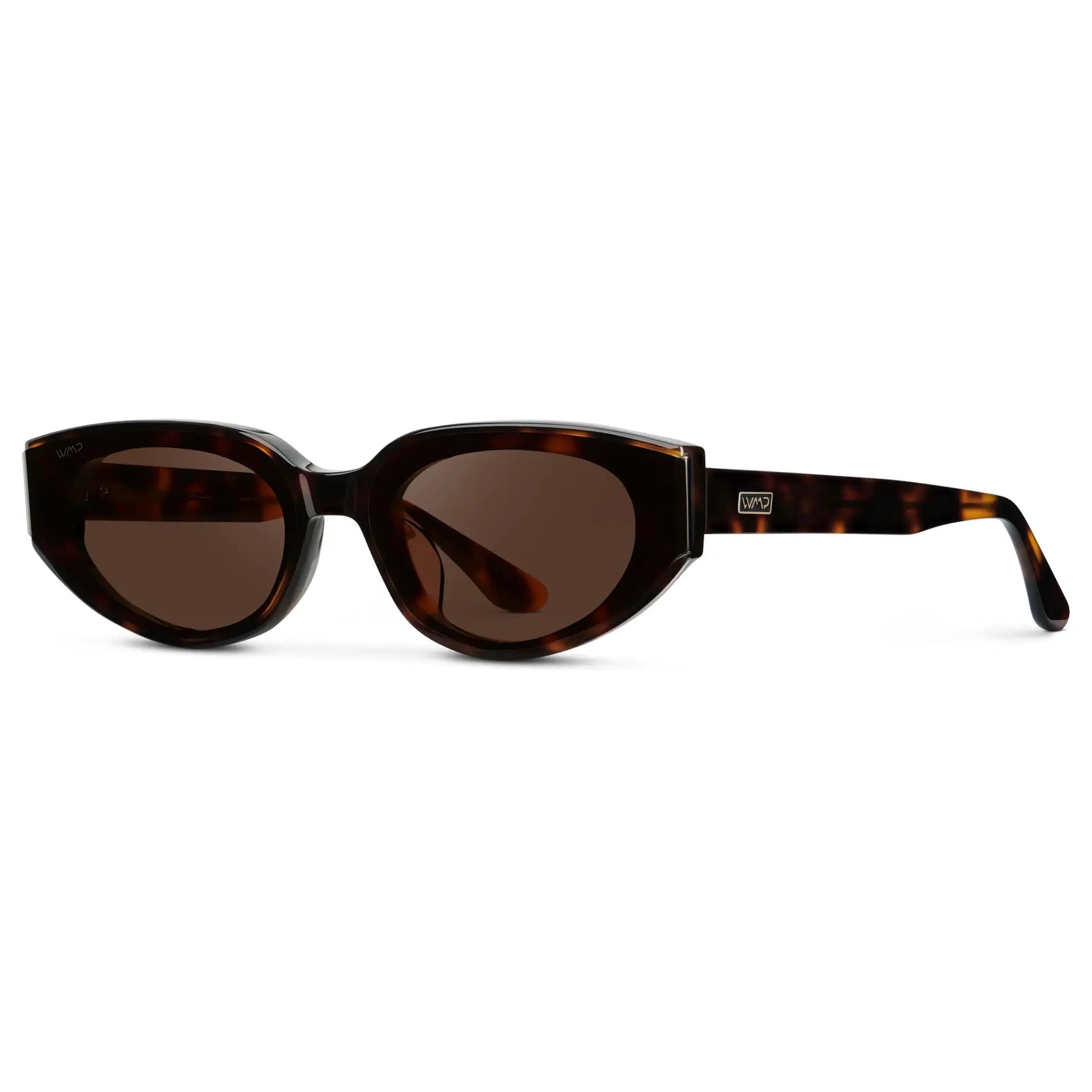 Aurora Astra cat-eye sunglasses in Brown Tortoise with dark brown lens