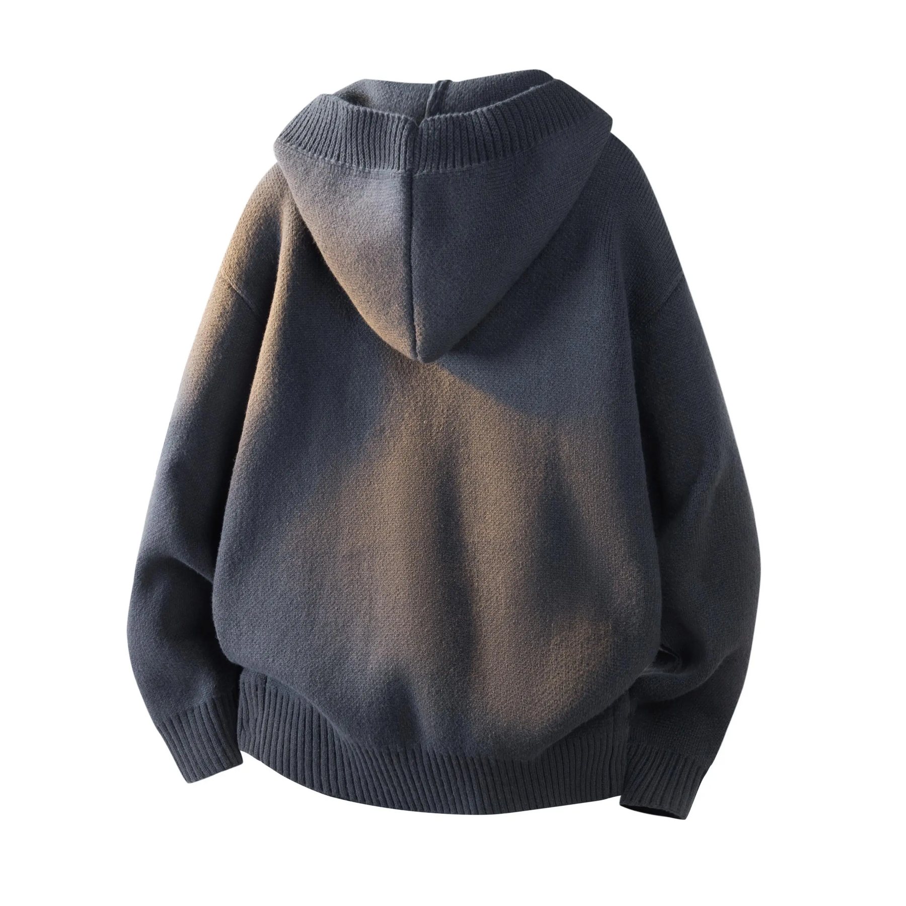 Men's heavyweight buttoned hooded pullover sweater