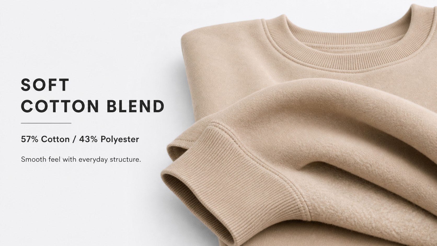 Lightweight Crew Neck Sweatshirt 5PCS Sets SOFT COTTON BLEND