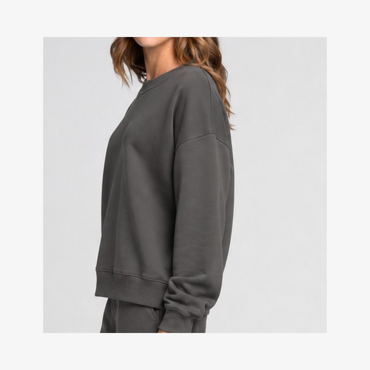 Lightweight Crew Neck Sweatshirt 5PCS Sets PRODUCT SIDE VIEW side view