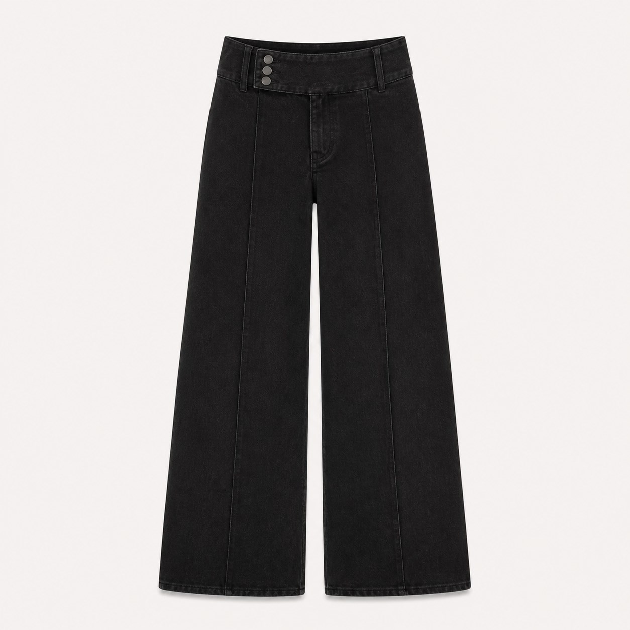 Low-Rise Baggy Jeans 6/9PCS Sets front low-rise triple-button view image