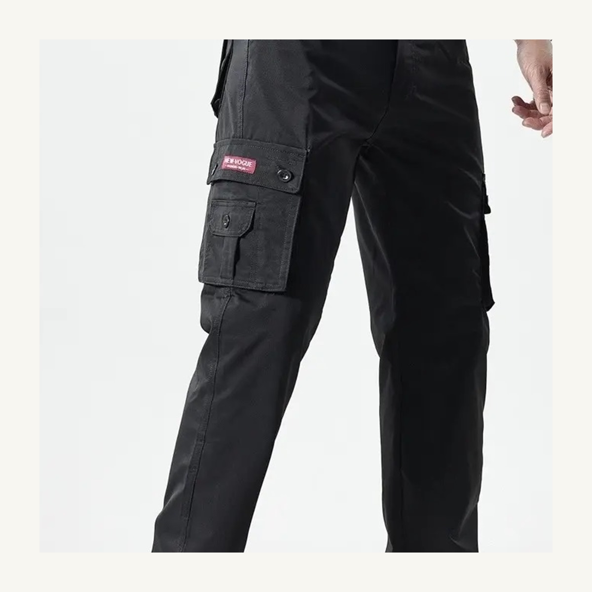 Men's Multi-Pocket Utility Khaki Pants Multi-Piece Sets Detail Cargo Pocket detail-detail-cargo-pocket