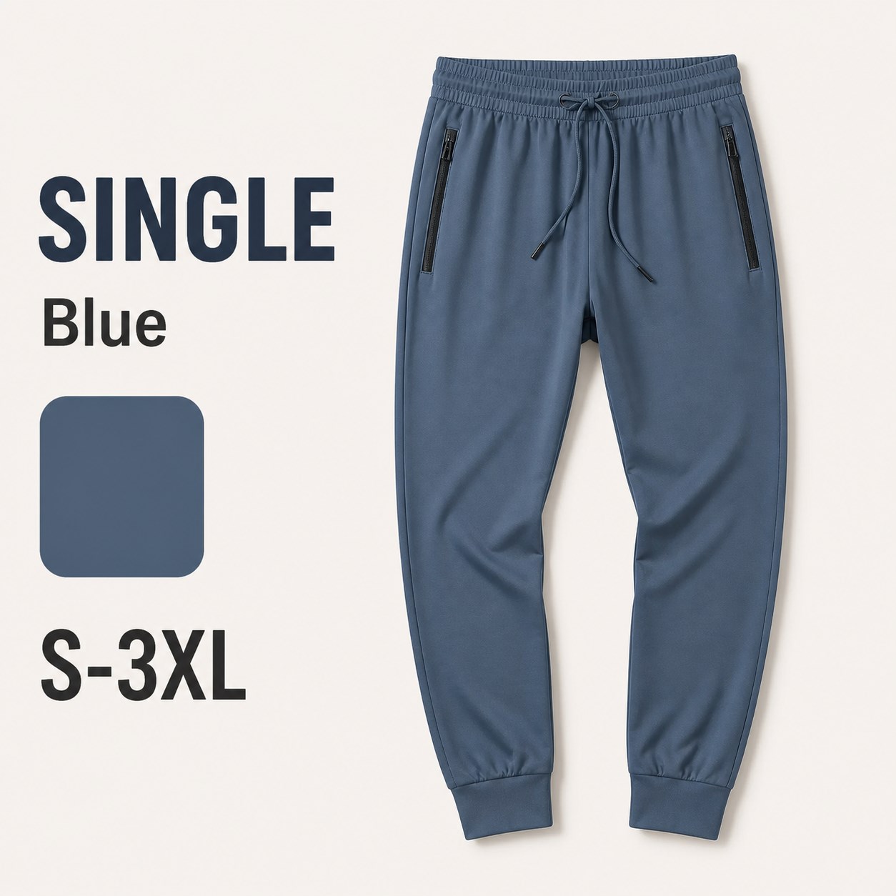 Men's Stretch Joggers 1/8PCS Sets Single Blue bundle option image