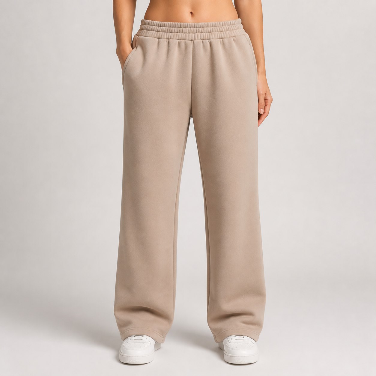 Unisex Minimalist Straight Leg Sweatpants Multi-Piece Sets Front View front-view
