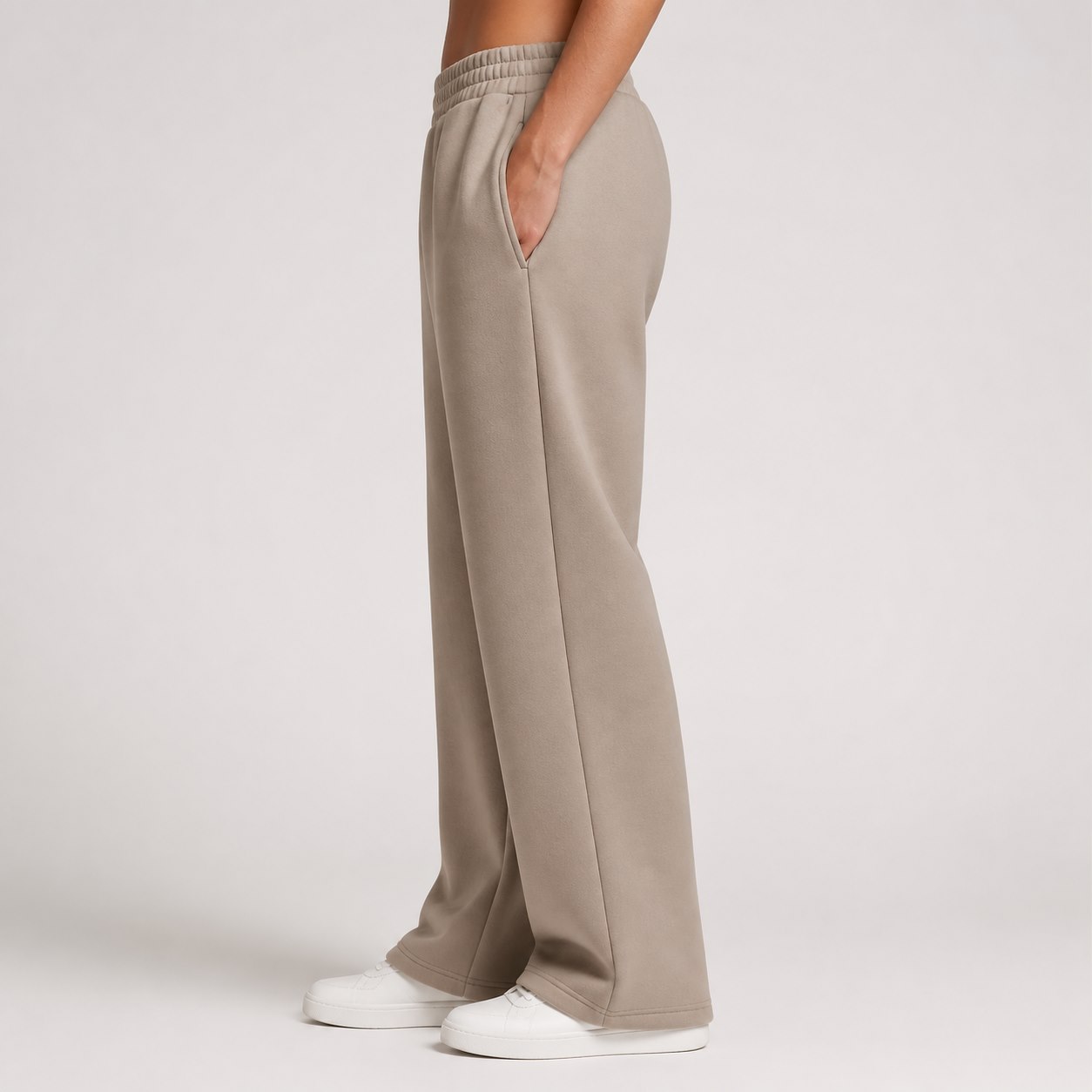 Unisex Minimalist Straight Leg Sweatpants Multi-Piece Sets Side View side-view