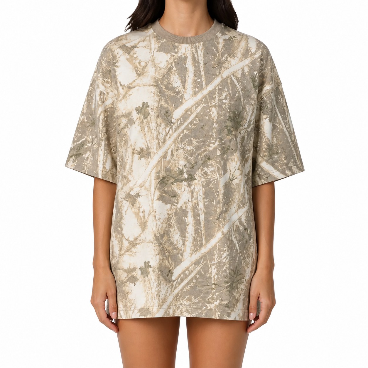 Oversized Camo Tee Multi-Piece Sets FRONT VIEW front view