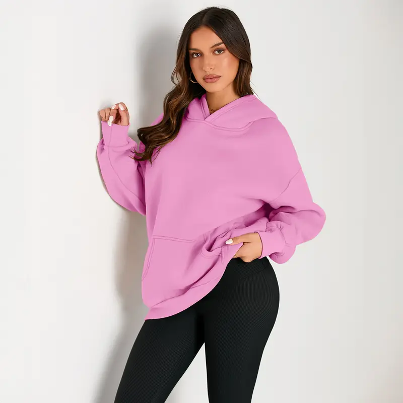 Women's Oversized Fleece Hoodie Multi-Piece Sets SIDE side view